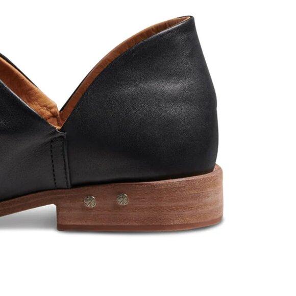 NEW BEEK Made In Mexico Leather Puffin Slip On Flats in black for women 825 10j5 - Picture 7 of 9